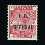 Great Britain - Officials : (SG O9) 1884-88 INLAND REVENUE 5s rose, LC, very fresh, very fine l.m.m.