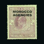 Morocco Agencies - British Currency : (SG 31-8) 1907-13 ½d (2), 1d (2), 2d (3), 4d green and