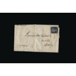 Great Britain - Covers - QV : (SG 5) 1840 2d blue, plate 1, CC, 4 mostly large margins except just