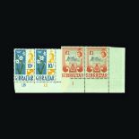 Gibraltar : (SG 160-173) 1960-62 Pictorial set in unmounted mint corner plate number pairs. (14) Cat