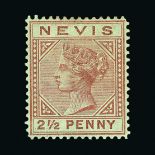 St. Kitts and Nevis - Nevis : (SG 24) 1879-80 CC 2½d red brown fresh mint Cat £160 (image available)