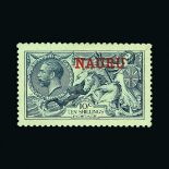 Nauru : (SG 23) 1916-23 DLR 10s pale blue, well centred, h/r, m.m. Cat £250 (image available)