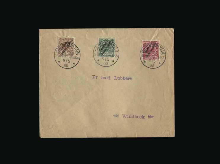 Germany - Colonies - South West Africa : 1900 GROOTFONTEIN : trio of  covers inc two to Germany,