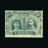 Rhodesia : (SG 131s) 1910 Double Head P14 - 2½d ultramarine overprinted SPECIMEN (Samuel type R7)