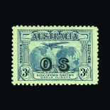 Australia : (SG O124) 1931 Kingsford Smith 3d overprinted OS m.m. Cat £250 (image available) [US1]