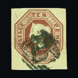 Great Britain - QV (embossed) : (SG 57) 1847-54 10d brown, absolutely enormous margins all around,