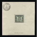 Belgium : (SG MS568) 1930 (9 Aug) Philatelic Exhibition Souvenir sheet m.m. Full o.g.(Stamp is u.