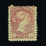Canada : (SG 89) 1870-88 10c lilac pink mint, large part gum, fine. Cat £350 (image available) [