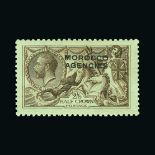 Morocco Agencies - British Currency : (SG 50,etc) 1914-31 Seahorse 2/6d brown five shades fresh m.
