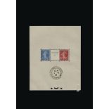 France : (SG MS454b) 1927 Strasbourg Philatelic Exhibition min sheet, First Day special cancel in