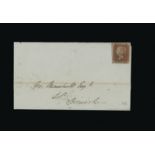 Great Britain - Covers - QV : (SG 8) 1841 1d red-brown, plate 42, FB, 4 good to large margins on