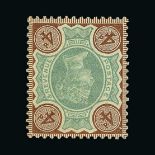 Great Britain - QV (surface printed) : (SG 205wi) 1887-92 Jubilee 4d green and purple-brown, with