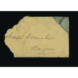 Newfoundland : (SG 11) 1860 3d deep green triangular on 1866 cover to Brigus, St.Johns Paid cds on