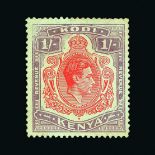 Kenya : KGVI 1s. "KODI" Poll Tax stamp, Key Plate design, used with small faults, very scarce ! (