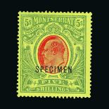 Montserrat : (SG 35-47) 1908-14 KEVII  Wmk. MCCA. Set complete to 5/-.Fresh m.m. Overprinted "