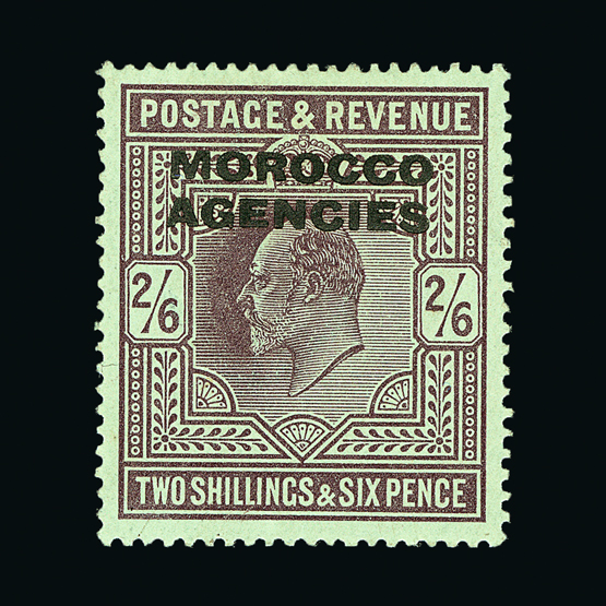 Morocco Agencies - British Currency : (SG 41) 1907-13 Somerset House 2s6d dull reddish purple,