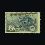 France : (SG 395) 1922 War Orphans +1f on 5f + 1f, centred to left, fine m.m. Cat £200 (image