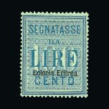 Italy - Colonies - Eritrea : (SG D42) 1905 Postage Due 100l blue fresh m.m. Cat £475 (image