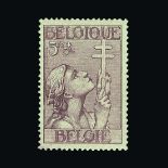 Belgium : (SG 646-52) 1933 Anti-T.B. Set, fresh l.m.m.(7) Cat £250 (image available) [US1]