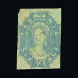 Australia - States - Tasmania : (SG 47) 1860-67 6d dull cobalt fresh mint, close to good margins,