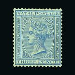 Natal : (SG 100,102) 1882-89 3d blue & 4d brown, very finhe mint Cat £174 (image available)