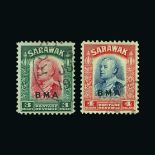 Sarawak : (SG 126-43) 1945 BMA set to $4, slight toning on a couple of lower values (incl. 8c), o/