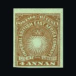 British East Africa : (SG 9a) 1890-95 4c yellow brown imperf with clear to huge margins (cannot be