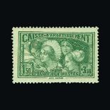 France : (SG 493) 1931 (Mar) Sinking Fund 1f50 green, slight patchy adherence, a few short perfs