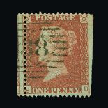 Great Britain - QV (surface printed) : (SG 16b) 1850 HENRY ARCHER trial perf 1d red-brown, plate