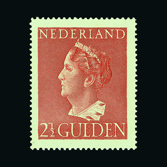 Netherlands : (SG 617) 1946 Queen Wilhelmina 2½g brown-red l.m.m. Cat £225 (image available) [US1]
