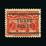 Newfoundland : (SG 144-147) 1920 Two Cents on 30c, Three cents on 15c (both settings) & Three