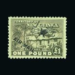 New Guinea : (SG 137-49) 1931 (June) ovptd. Air set to £1, fresh, fine mint. (13) Cat £250 (image