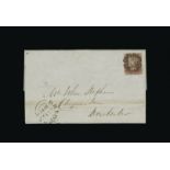 Great Britain - Covers - QV : (SG 7) 1841 1d red-brown, from 'black' plate 5, HD, 4 margins, just