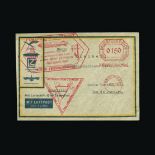 General - Zeppelins/Airships : 1933 Germany-Lufthansa cover with meter mail 150pf, Berlin Oct 13