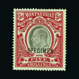 Montserrat : (SG 14-23) 1903 KEVII  Wmk. Crown CA set complete to 5/-. Very fresh l.m.m. Few inc.