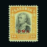 Sarawak : (SG 145) 1945 Charles Vyner Brooke ovptd BMA $10 m.m. Cat £225 (image available) [US1]