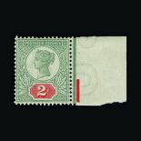 Great Britain - QV (surface printed) : (SG 200var) 1887-92 Jubilee 2d grey-green and carmine, with