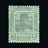 Malaya - Trengganu : (SG 47a) 1921-41 Unissued 6c grey fresh m.m., very fine Cat £325 (image