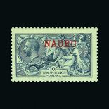 Nauru : (SG 23) 1916-23 DLR 10s pale blue, fine u.m.  Scarce thus. Cat £250 (image available)