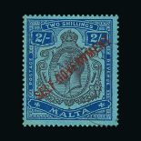 Malta : (SG 111) 1922 Self Govt MCA 2s purple and blue/blue v.f.u. Cat £500 (image available) [US3]