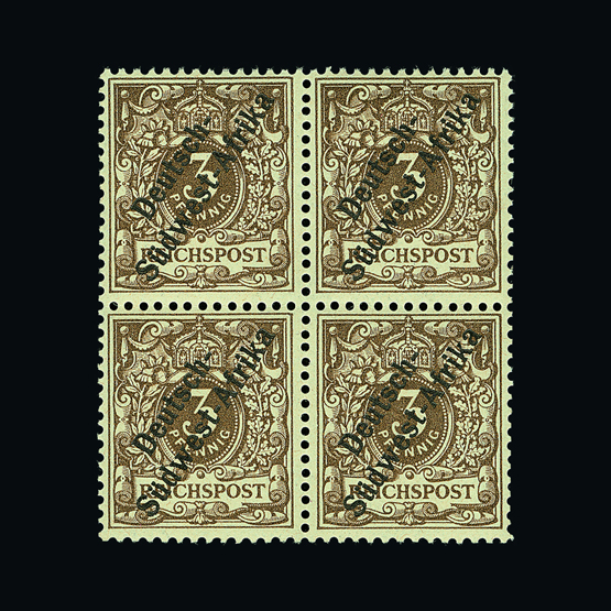 Germany - Colonies - South West Africa : (SG 1b) 1897 Overprinted Germany 3pf reddish-brown -