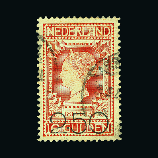 Netherlands : (SG 237) 1920 2.50 on 10g orange-vermilion cds used Cat £170 (image available) [US1]