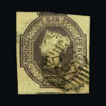 Great Britain - QV (embossed) : (SG 58) 1847-54 6d mauve, just into at top, o/wise large margins,