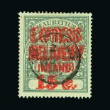 Mauritius : (SG E6b) 1904 Express-Inland 15c ovpt double superb used Cat £750 (image available) [
