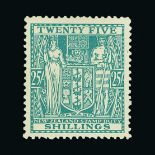 New Zealand - Postal Fiscals : (SG F159) 1931-40 ARMS 25s greenish blue, very fine mint. Cat £650 (