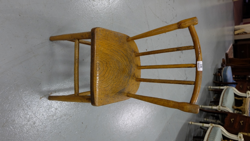 Childs Pine Chair & pine based "Camel" seat (2).