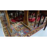 Old Persian Tabriz Floor Rug, red medallion design, with multiple pattern borders, 12ft x 9ft 6”.