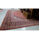 Persian Kashan Floor Rug, very good quality, hand woven, red round with central medallion and