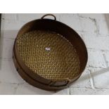 Large circular bentwood sieve, perfect condition.