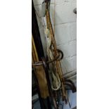 2 Fishing Rods, one split cane Hardys Universal Reel Holder, 1 split cane CGS, Queen St Exeter (